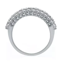 (H-I / I1) Womens 2MM 1 CT. T.W. Lab Grown White Diamond 10K Gold Band