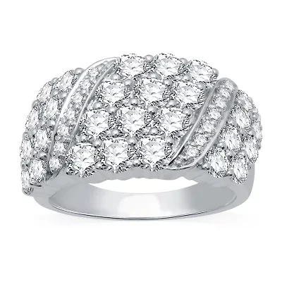 (H-I / I1) Womens 2.5MM 3 CT. T.W. Lab Grown White Diamond 10K Gold Band