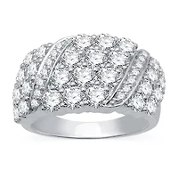 (H-I / I1) Womens 2.5MM 3 CT. T.W. Lab Grown White Diamond 10K Gold Band