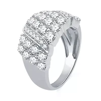 (H-I / I1) Womens 2.5MM 3 CT. T.W. Lab Grown White Diamond 10K Gold Band