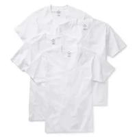 Stafford Heavyweight Mens 4 Pack Short Sleeve V Neck T-Shirt