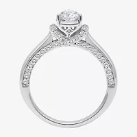 (I / I1) Womens 1 CT. T.W. Lab Grown White Diamond 10K or 14K Gold Pear Solitaire Engagement Ring