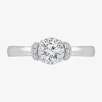 (I / I1) Womens 1 CT. T.W. Lab Grown White Diamond 10K Gold Round Solitaire Engagement Ring