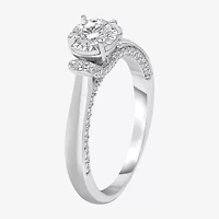 (I / I1) Womens 1 CT. T.W. Lab Grown White Diamond 10K Gold Round Solitaire Engagement Ring