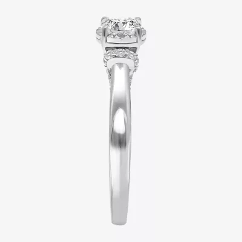 (I / I1) Womens 1 CT. T.W. Lab Grown White Diamond 10K Gold Round Solitaire Engagement Ring