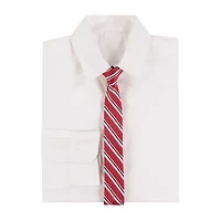 Van Heusen Little & Big Kid Boys Adaptive Long Sleeve Point Collar Shirt + Tie Set