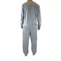 Mens Round Neck Long Sleeve 2-pc. Pajama Sets
