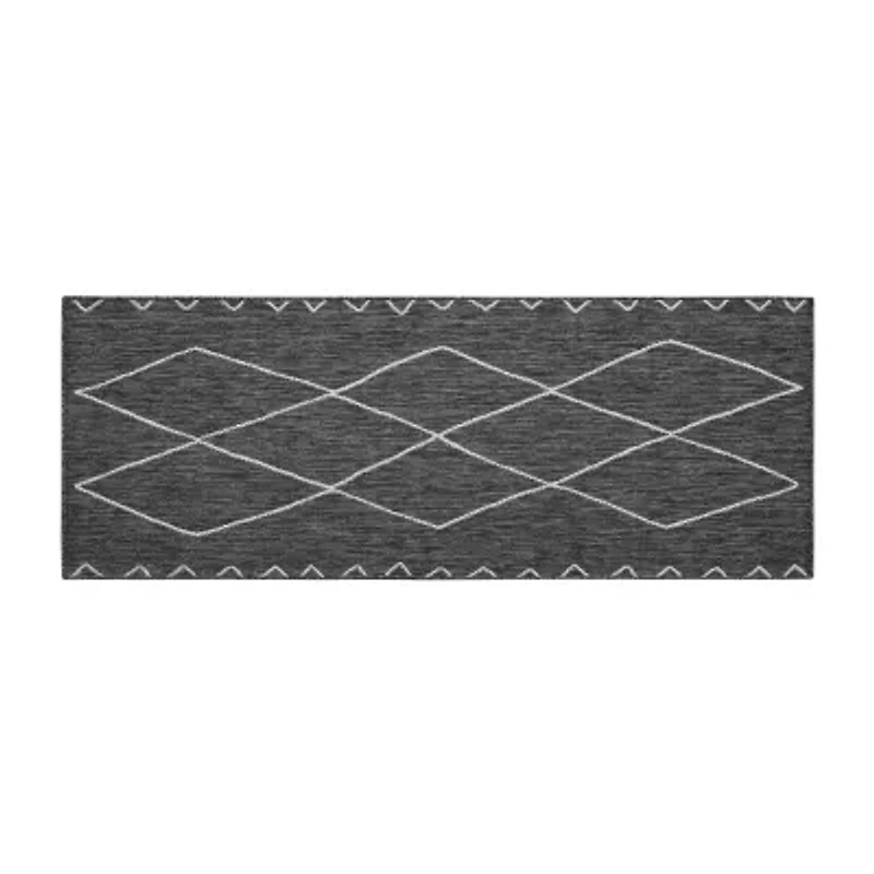 Madison Park Maya Moroccan 2'7"x6'10" Flatweave Skid Resistant Indoor Outdoor Rectangular Runner