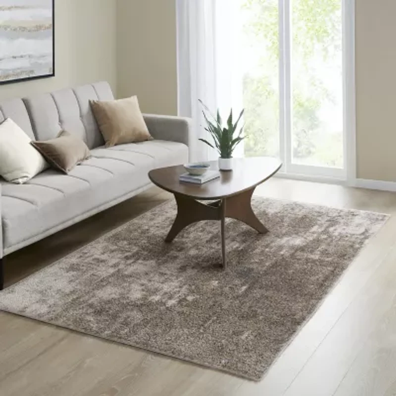 Madison Park Alexandria Cozy Shag Abstract Machine Woven Skid Resistant Indoor Rectangular Area Rug