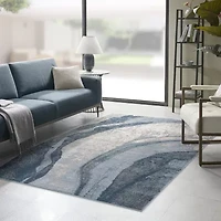 Madison Park Kathryn Abstract Wave Machine Woven Skid Resistant Indoor Rectangular Area Rug
