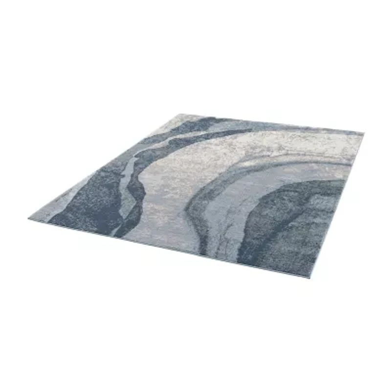 Madison Park Kathryn Abstract Wave Machine Woven Skid Resistant Indoor Rectangular Area Rug