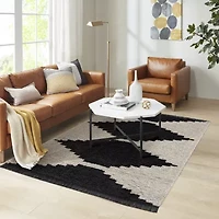Madison Park Renae Plush Geometric Machine Woven Skid Resistant Indoor Rectangular Area Rug
