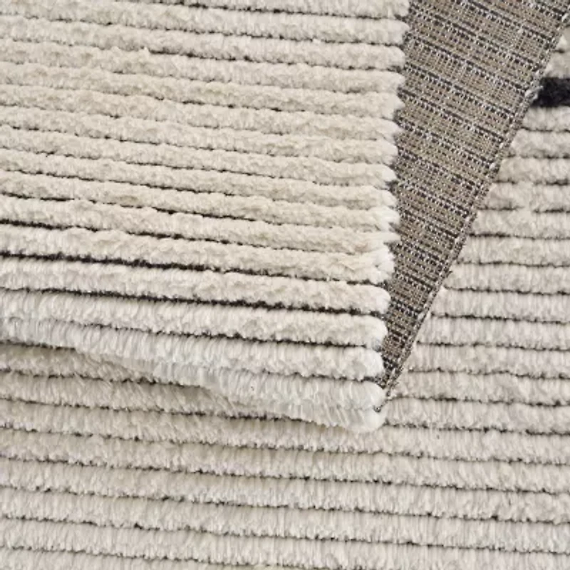 Madison Park Renae Plush Geometric Machine Woven Skid Resistant Indoor Rectangular Area Rug