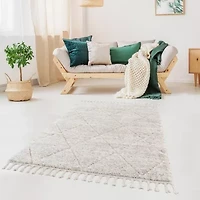 Madison Park Sophia Talas Shag Diamond Machine Woven Skid Resistant Indoor Rectangular Area Rug