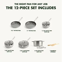 GreenPan Chatham Healthy Tri-Ply Stainless Steel Ceramic Non-Stick 12-pc. Cookware Set