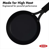 OXO Black Steel 8" Frying Pan with Silicone Sleeve