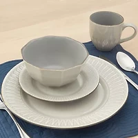 Baum Wrenna Grey 16-pc. Ceramic Dinnerware Set