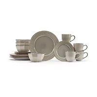 Baum Wrenna Grey 16-pc. Ceramic Dinnerware Set