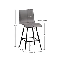 INK+IVY Adams Counter Height Upholstered Bar Stool