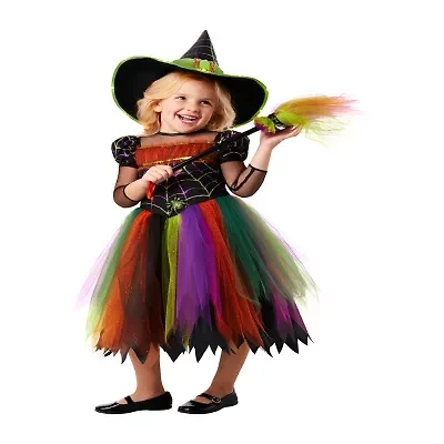 Little & Big Kid Girls Witches Wizards Bright Witch 2-pc. Costume