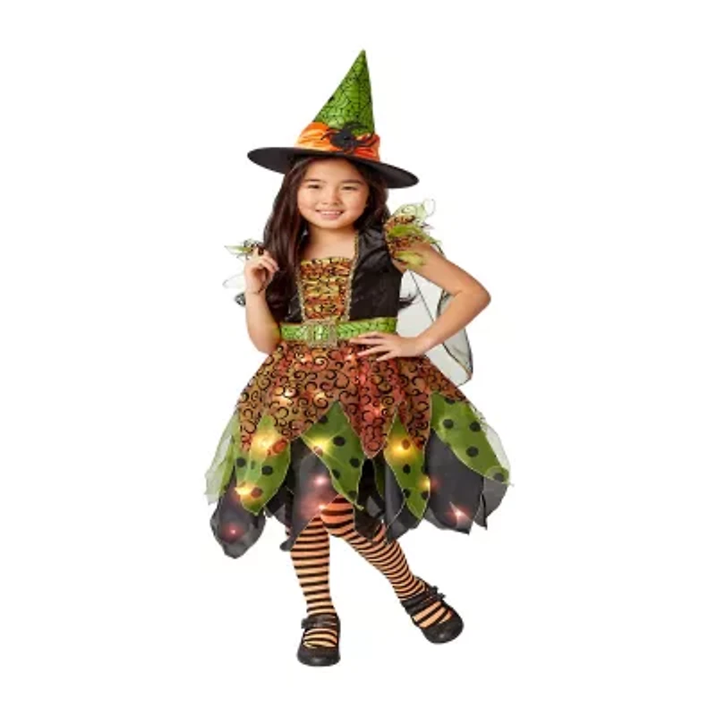 Little & Big Kid Girls Witches Wizards Light-Up Fairy 2-pc. Costume