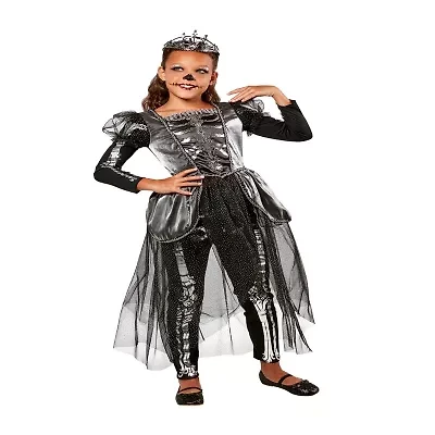 Little & Big Kid Girls Skeleton Princess 3-pc. Costume