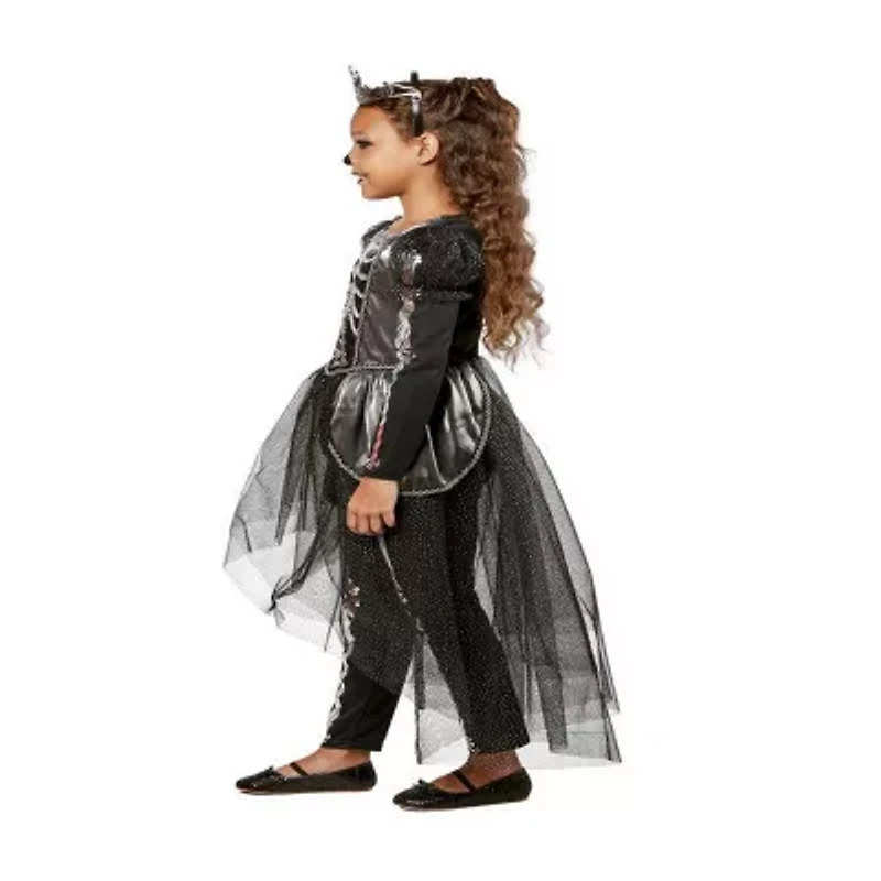 Little & Big Kid Girls Skeleton Princess 3-pc. Costume