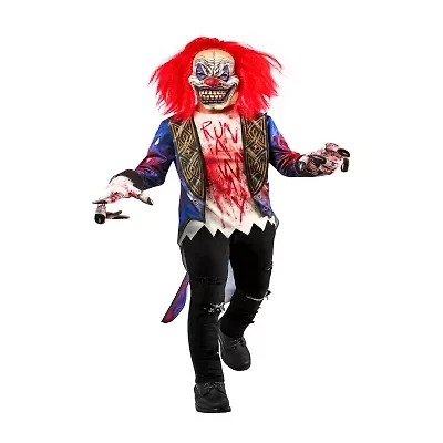 Little & Big Kid Boys Creepy Clown 4-pc. Costume