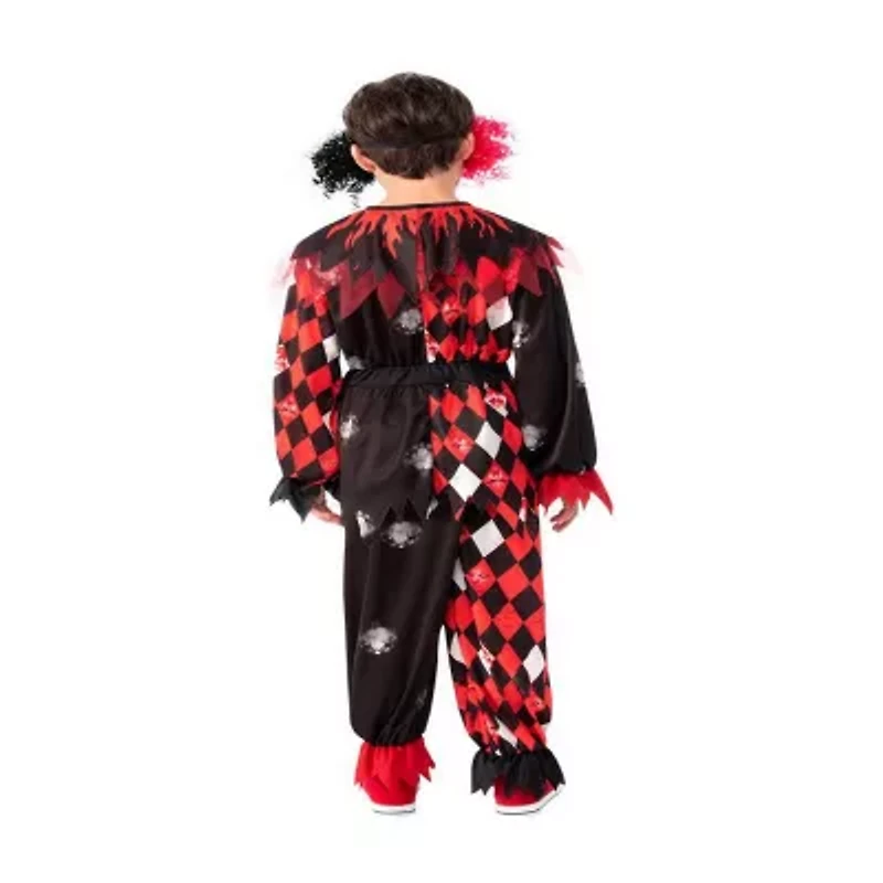 Little & Big Kid Boys Scary Creepy Clown 3-pc. Costume
