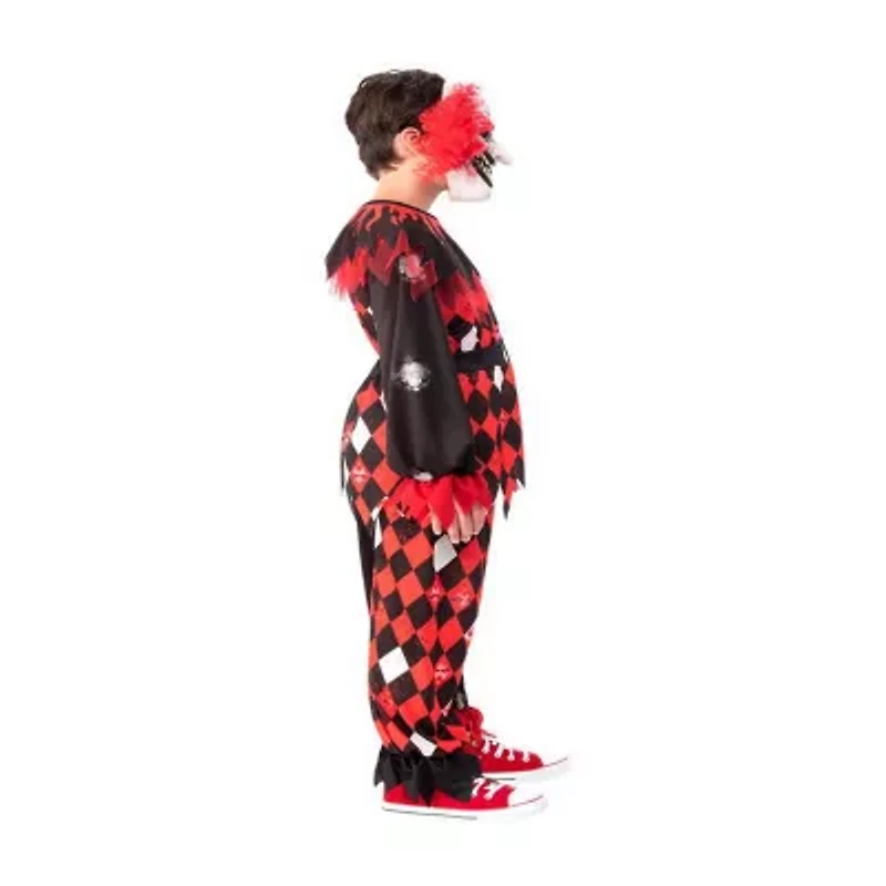 Little & Big Kid Boys Scary Creepy Clown 3-pc. Costume