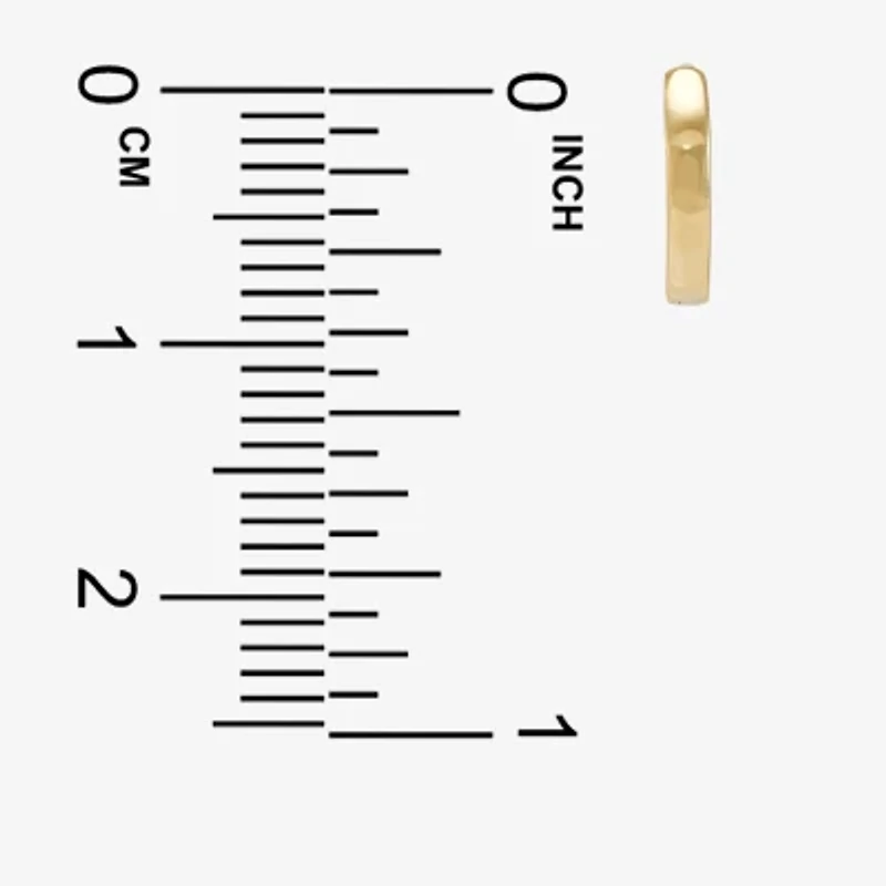 Girls 14K Gold 9.5mm Round Hoop Earrings