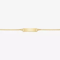 Girls 14K Gold 5 1/2 Inch Solid Curb Id Bracelet