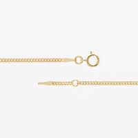 Girls 14K Gold 5 1/2 Inch Solid Curb Id Bracelet