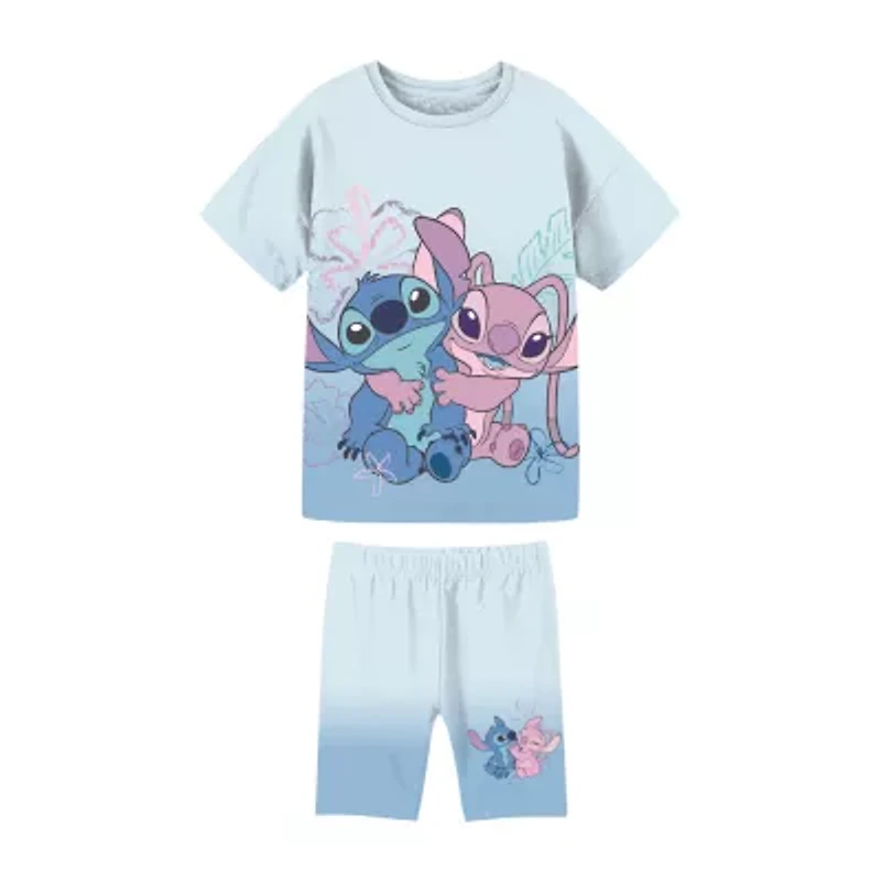 Disney Collection Little & Big Kid Girls 2-pc. Lilo Stitch Short Set