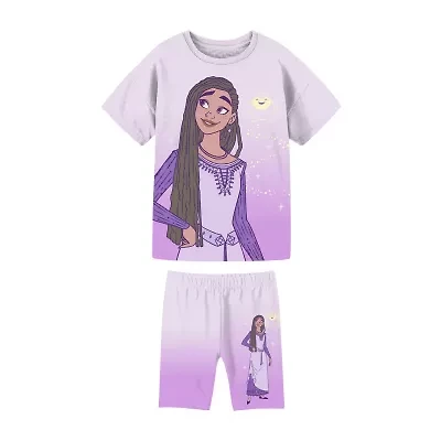 Disney Collection Little & Big Kid Girls 2-pc. Wish Short Set