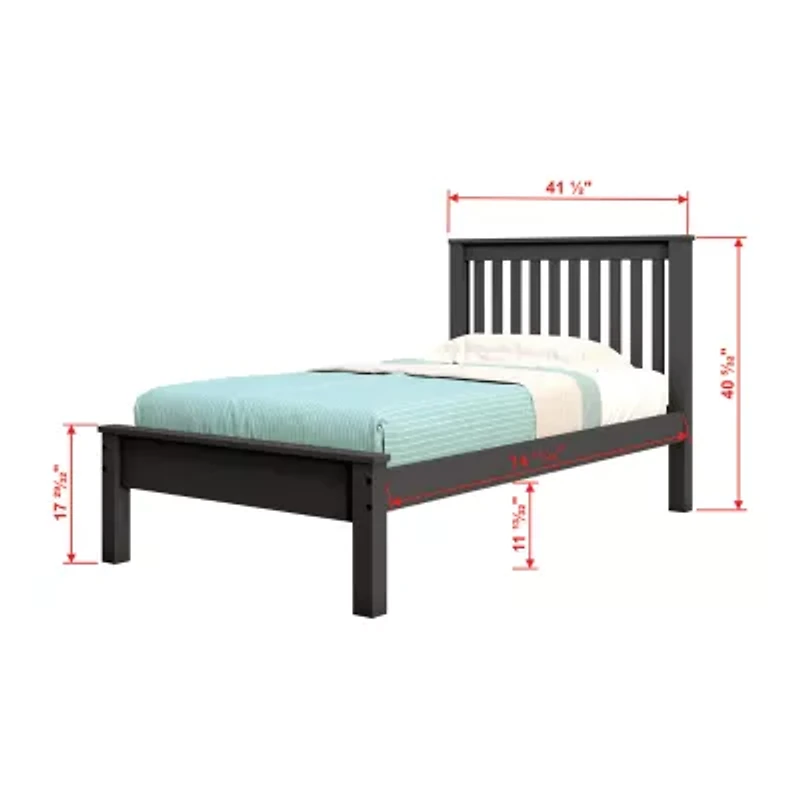 Contempo Mission Twin Bed With Dual Underbed Drawers