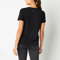 Xersion Womens Cotton Crew Neck Short Sleeve T-Shirt Tall
