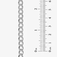 Made in Italy Mens Sterling Silver 8 1/2 Inch Solid Curb Chain Bracelet