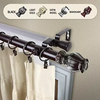 Rod Desyne Regent 1" Adjustable Double Curtain