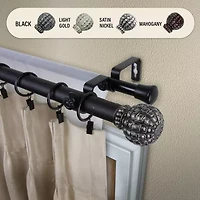 Rod Desyne Pod 1" Adjustable Double Curtain