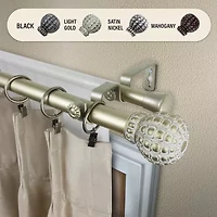 Rod Desyne Pod 1" Adjustable Double Curtain