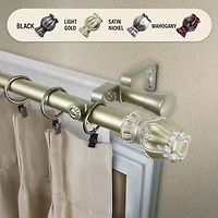 Rod Desyne Regent 1" Adjustable Double Curtain