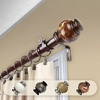 Rod Desyne Marble 1 Adjustable Curtain