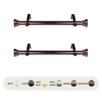 Rod Desyne (Set Of 2) Basic Side 1 1/2 Adjustable Curtain
