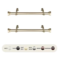 Rod Desyne (Set Of 2) Basic Side 1 Adjustable Curtain