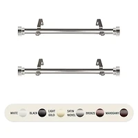 Rod Desyne (Set Of 2) Basic Side 1 Adjustable Curtain