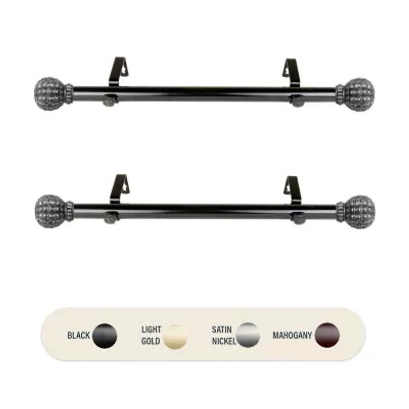 Rod Desyne (Set Of 2) Pode Side 1 Adjustable Curtain