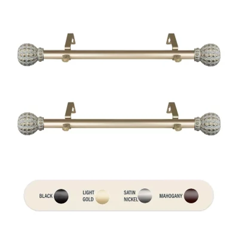 Rod Desyne (Set Of 2) Pode Side 1 Adjustable Curtain