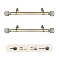 Rod Desyne (Set Of 2) Pode Side 1 Adjustable Curtain