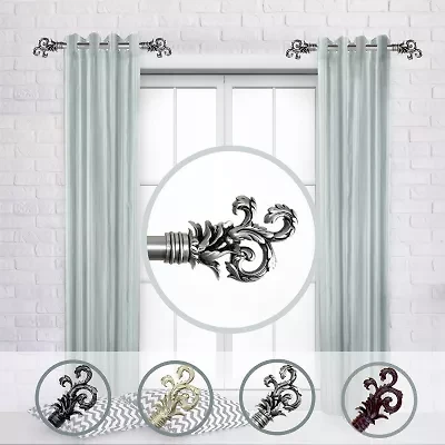 Rod Desyne (Set Of 2) Plume Side 1 Adjustable Curtain